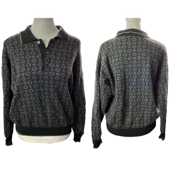 MAGLIFICIO Men Merino Wool Pullover Sweater Sz M Gray Long Sleeve Italy 46-19 - Picture 1 of 16